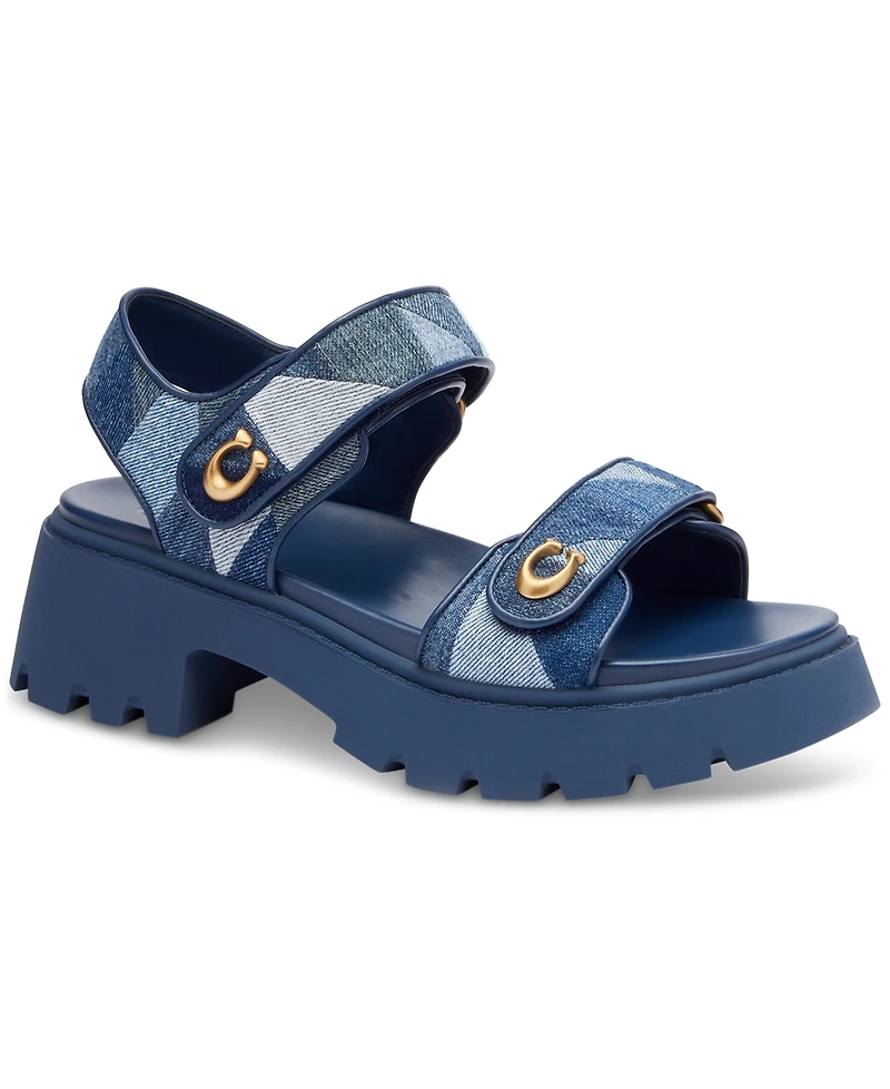 Coach Women's Brynn Platform Patchwork Sandals