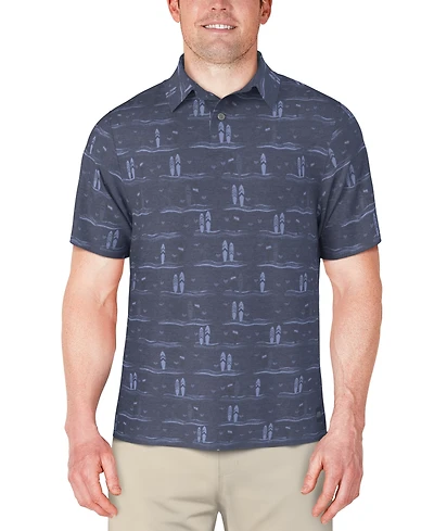 Pga Tour Men's Surfboard-Print Polo Shirt