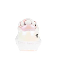 Bebe Toddler Girls Printed Flower Lining with Charms Sneakers