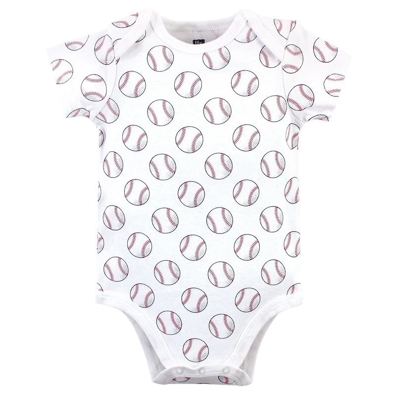 Hudson Baby Girls Comfortable All-Cotton Bodysuit 3Pk