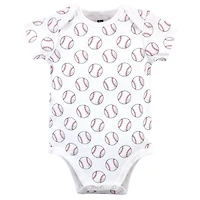 Hudson Baby Girls Comfortable All-Cotton Bodysuit 3Pk
