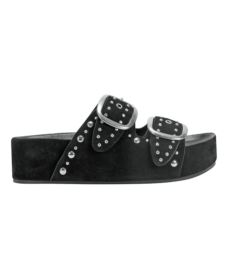 Marc Fisher Ltd Women's Sayge Studded Double Band Flatform Sandals