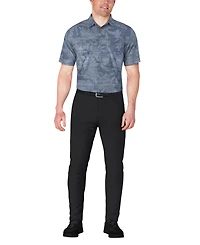 Pga Tour Men's Distressed Floral Print Polo Shirt