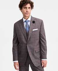 Tayion Collection Men's Classic-Fit Plaid Suit Separate Jacket