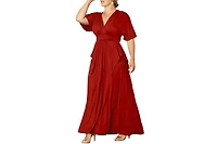 Kiyonna Plus Size Indie Flair Maxi Dress with Kimono Sleeves