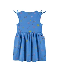 Andy & Evan Toddler Girls Toddler/Child Blue Printed Jersey Dress