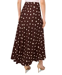 1.State Women's Linen Blend Polka Dot Midi Skirt