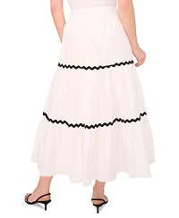 CeCe Women's Rickrack-Trim Maxi Skirt