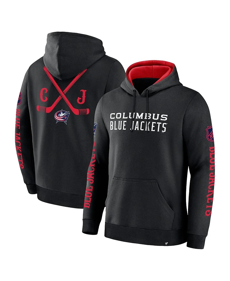 Fanatics Men's Black Columbus Blue Jackets Big City Legacy Fleece Pullover Hoodie