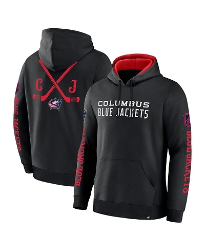 Fanatics Men's Black Columbus Blue Jackets Big City Legacy Fleece Pullover Hoodie
