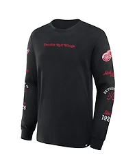 Fanatics Men's Black Detroit Red Wings Boxed Legacy Long Sleeve T-Shirt