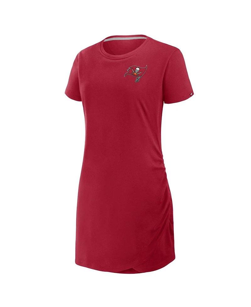Fanatics Women's Red Tampa Bay Buccaneers Relaxed Fit Drape Dress