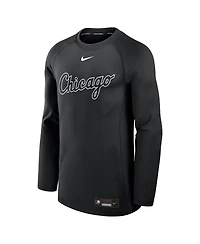 Nike Men's Black Chicago White Sox Authentic Collection Game Time Raglan Performance Long Sleeve T-Shirt