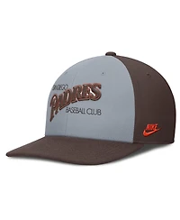 Nike Men's Gray/Brown San Diego Padres Pro Performance Snapback Hat