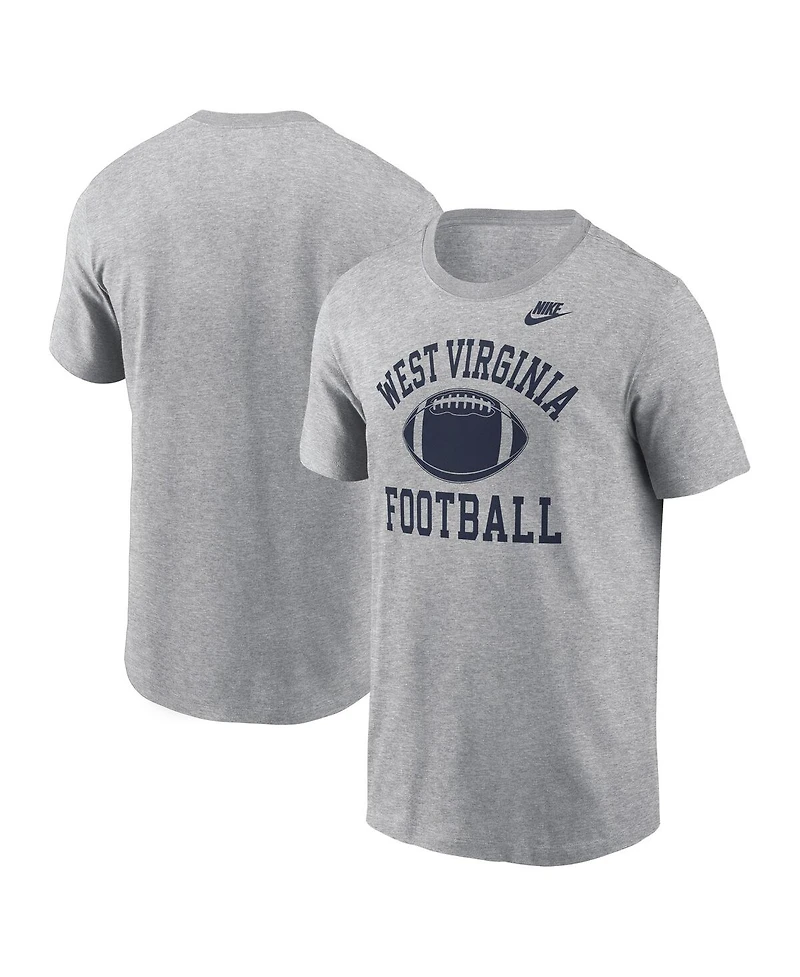 Nike Men's Heather Gray West Virginia Mountaineers Legacy Football Icon T-Shirt