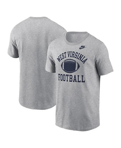 Nike Men's Heather Gray West Virginia Mountaineers Legacy Football Icon T-Shirt