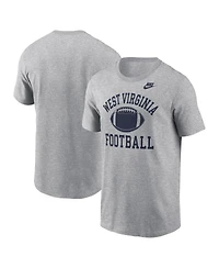 Nike Men's Heather Gray West Virginia Mountaineers Legacy Football Icon T-Shirt