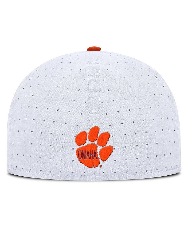 Nike Men's White/ Clemson Tigers On-Field Dugout True Performance Fitted Hat