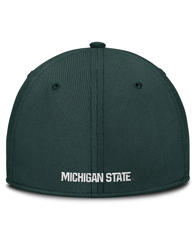 Nike Men's Green Michigan State Spartans 2025 Dugout Coaches Rise Swoosh Performance Flex Hat