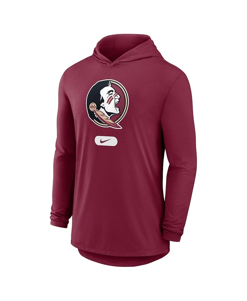 Nike Men's Garnet Florida State Seminoles Lightweight Performance Long Sleeve Hoodie T-Shirt