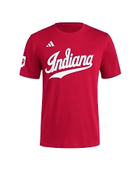 Adidas Men's Crimson Indiana Hoosiers Fresh Wordmark T-Shirt