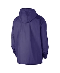 Nike Men's Purple Phoenix Suns Courtside Premium Club Anorak Quarter-Zip Pullover Hoodie