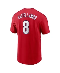 Nike Men's Nick Castellanos Red Philadelphia Phillies Fuse Name Number T-Shirt