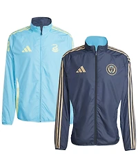 Adidas Men's Navy/Light Blue Philadelphia Union 2025 Anthem Reversible Full-Zip Jacket