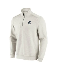 Tommy Bahama Men's Cream Chicago Cubs Sport Tobago Bay Tri-Blend Half-Zip Sweatshirt