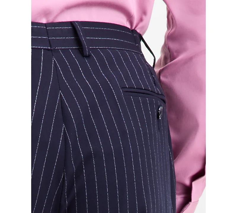 Tayion Collection Men's Classic-Fit Pinstripe Suit Separate Pants