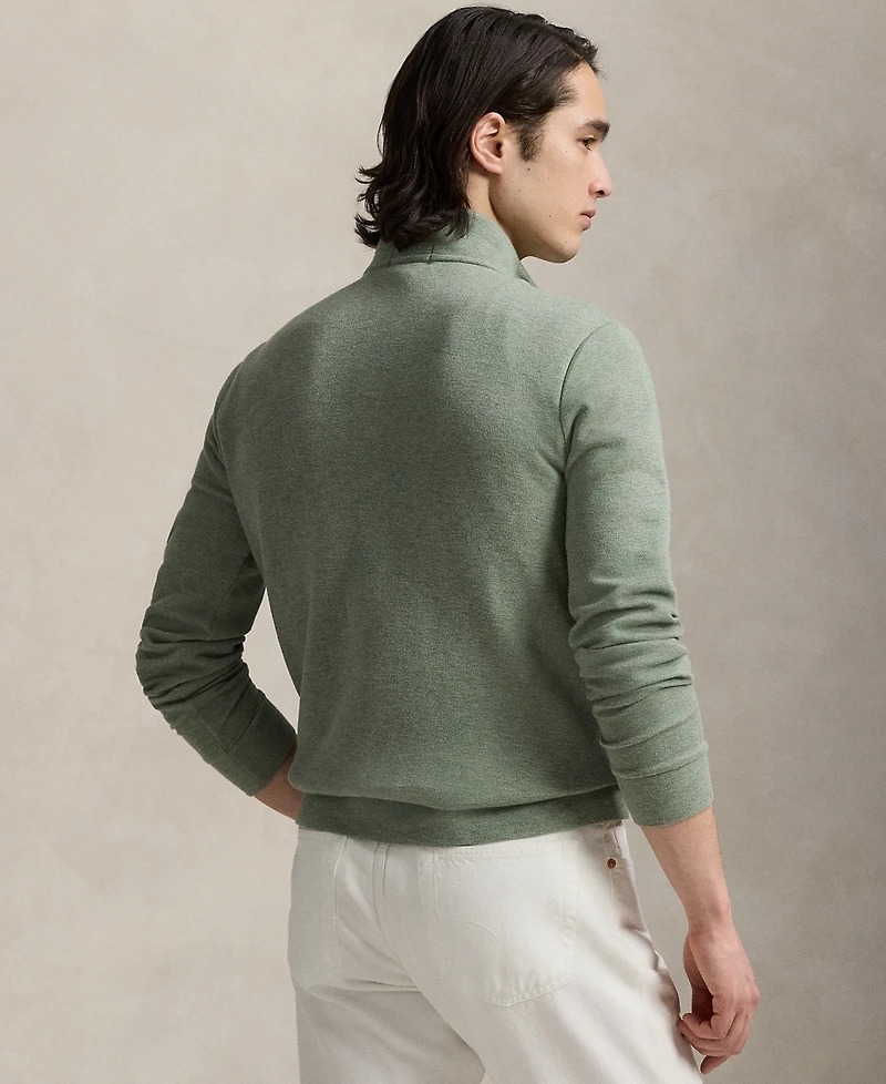 Polo Ralph Lauren Men's Double-Knit Mesh Quarter-Zip Pullover