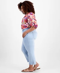 Liverpool Los Angeles Trendy Plus Slit-Hem Kick Flare Jeans