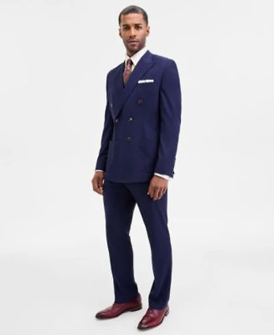 Tayion Collection Mens Classic Fit Solid Double Breasted Suit Separates