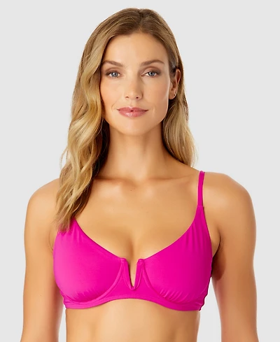 Anne Cole Women's V-Wire Elongated Underwire Bikini Top