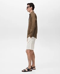 Mango Men's Tailored Linen Shorts