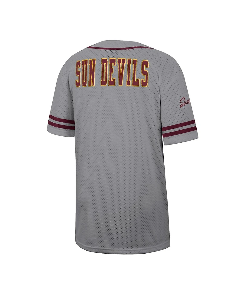 Colosseum Men's Gray Arizona State Sun Devils Free Spirited Baseball Jersey