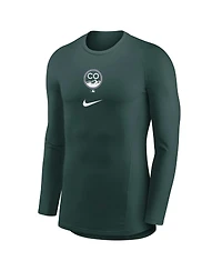 Nike Men's Green Colorado Rockies City Connect Base Layer Raglan Long Sleeve Performance T-Shirt