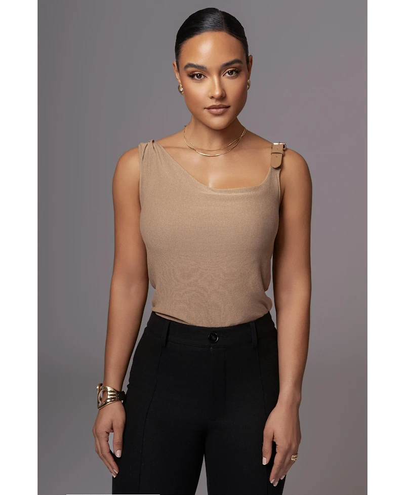 Jluxlabel Women's Shanti Faux Buckle Top