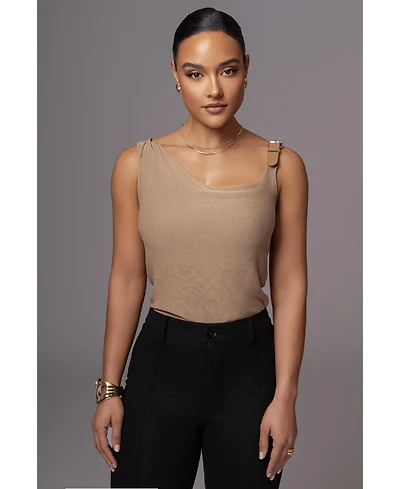 Jluxlabel Women's Shanti Faux Buckle Top