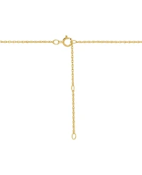 Lab-Created Emerald (5/8 ct. t.w.) & Lab-Created White Sapphire (1/2 ct. t.w.) Pendant Necklace in 14k Yellow Gold-Plated Sterling Silver, 16" + 2" ex