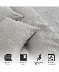 Linery & Co. Pinsonic Medallion Microfiber Quilt Set With Shams