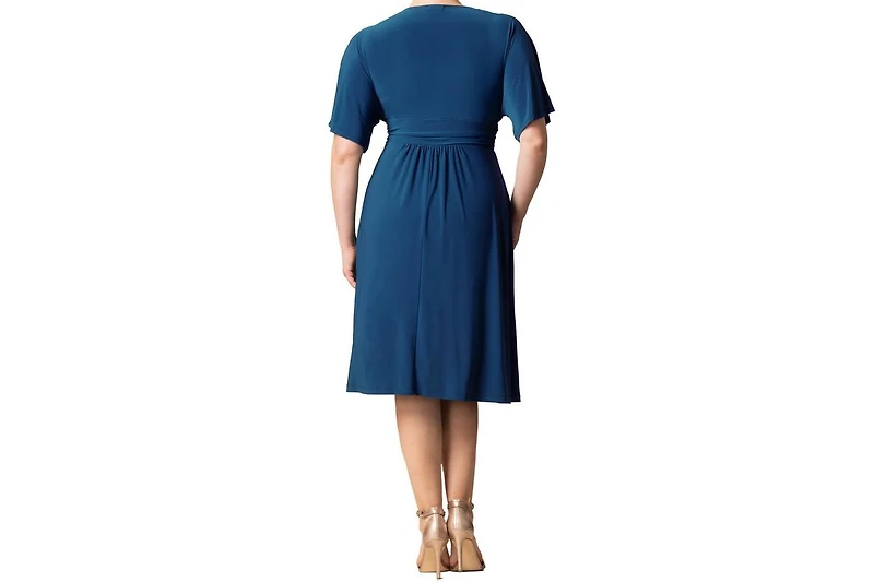 Kiyonna Women's Plus Gia A-Line Midi Dress with Pockets