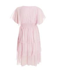 Quiz Plus Chiffon Glitter Tiered Dress