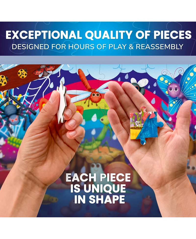 Quokka 4 x 60 Piece Puzzles for Kids Ages 4-6 – Glow-in-The-Dark Puzzles