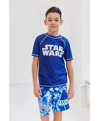 Star Wars Boys Rash Guard and Swim Trunks Outfit Set