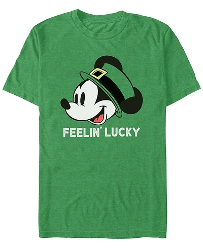Mickey Classic Men's Dny Feelin Lucky Short Sleeve T-Shirt