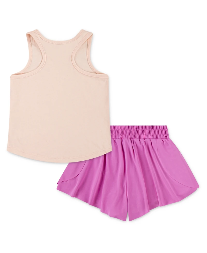 Nike Little Girls Wild Flower Tank and Shorts Set