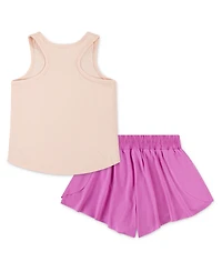 Nike Little Girls Wild Flower Tank and Shorts Set