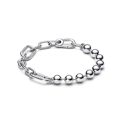 Pandora Sterling Silver Sparkling Bead Link Chain Bracelet