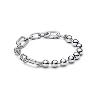 Pandora Sterling Silver Sparkling Bead Link Chain Bracelet